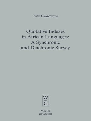 cover image of Quotative Indexes in African Languages